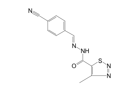 4-METHYL-1,2,3-THIADIAZOLE-5-CARBOXYLIC ACID, (p-CYANOBENZYLIDENE)HYDRAZIDE