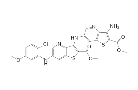 methyl 3-amino-6-(2-chloro-5-methoxyphenylamino)-2-(methoxycarbonyl)thieno[3,2-b]pyridine-3-ylamino]thieno[3,2-b]pyridine-2-carboxylate