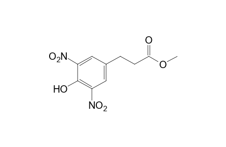 3,5-dinitro-4-hydroxyhydrocinnamic acid, methyl ester