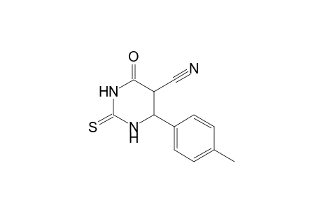 2-Thioxo-6-[p-methylphenyl]-5-cyano-hexahydropyrimidin-4-one