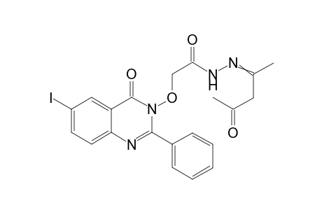 2-(6-Iodo-4-oxo-2-phenylquinazolin-3(4H)-yloxy)-N'-(4-oxopentan-2-ylidene)acetohydrazide