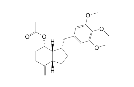 (3S*,3aR*,4S*,7aS*)-7-Methylene-3-(3,4,5-trimethoxybenzyl)octahydro-1H-inden-4-yl acetate