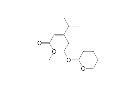 (E)-methyl 4-methyl-3-[2-(tetrahydro-2H-pyran-2-yloxy)ethyl]-2-pentenoate