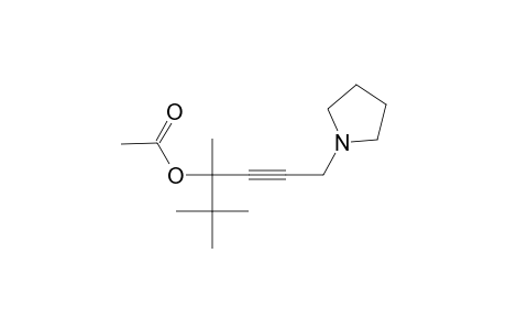 1-tert-butyl-1-methyl-4-(1-pyrrolidinyl)-2-butynyl acetate