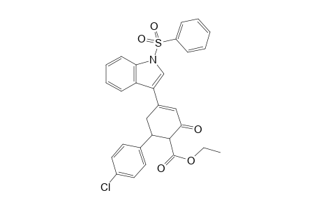 Ethyl-4-(N-benzenesulphonyl-1H-indol-3-yl)-6-(p-chlorophenyl)-2-oxo-cyclohexa-3-enecarboxylate
