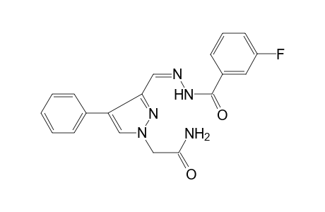 2-[3-[(3-fluoro-benzoyl)-hydrazonomethyl]-4-phenyl-pyrazol-1-yl]-acetamide