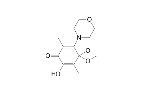 1,4-Dimethyl-6,6-dimethoxy-2-hydroxy-5-(morpholino)-3-oxocyclohexadiene