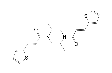 2,5-dimethyl-1,4-bis[(2E)-3-(2-thienyl)-2-propenoyl]piperazine