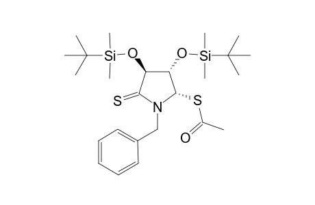 1-Benzyl-3,4-bis[(t-butyldimethylsilyl)oxy]-2-(acetylthio)-perhydropyrrole-5-thione