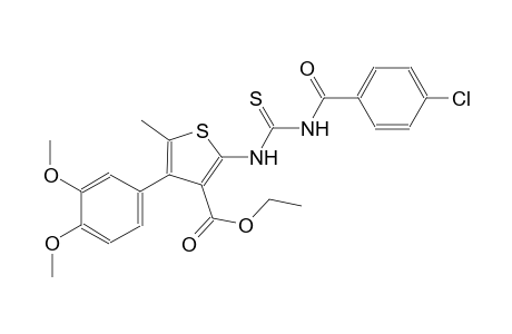 ethyl 2-({[(4-chlorobenzoyl)amino]carbothioyl}amino)-4-(3,4-dimethoxyphenyl)-5-methyl-3-thiophenecarboxylate
