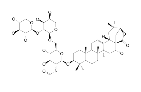 PROSAPOGENIN-4;3-O-BETA-D-XYLOPYRANOSYL-(1->2)-ALPHA-L-ARABINOPYRANOSYL-(1->6)-BETA-D-2-ACETOAMIDO-2-DEOXY-GLUCOPYRANOSYL-ACACIC-ACID-LACTONE