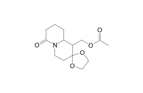 (6'-oxidanylidenespiro[1,3-dioxolane-2,2'-3,4,7,8,9,9a-hexahydro-1H-quinolizine]-1'-yl)methyl ethanoate