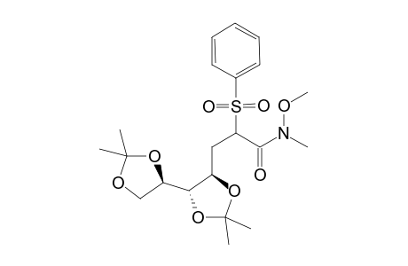 N-Methoxy-N-methyl-2-phenylsulfonyl-4,5:6,7-bis(isopropylidenedioxy)heptanamide