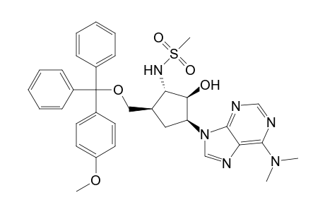 (1.alpha.,2.beta.,3.beta.,5.beta.)-(.+-.)-N-[3-[6-(dimethylamino)-9H-purin-9-yl]-2-hydroxy-5-[[(4-methoxyphenyl)diphenylmethoxy]methyl]cyclopentyl]methanesulfonamide