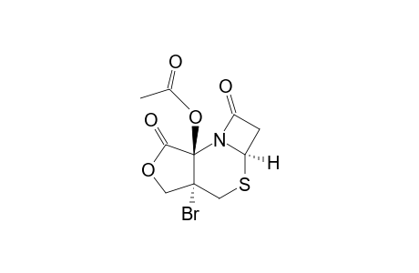 3H,7H-Azeto[2,1-b]furo[3,4-d][1,3]thiazine-1,7(4H)-dione, 8a-(acetyloxy)-3a-bromotetrahydro-, (3a.alpha.,5a.alpha.,8a.beta.)-