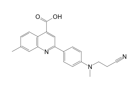 2-{p-[(2-CYANOETHYL)METHYLAMINO]PHENYL}-7-METHYLCINCHONINIC ACID