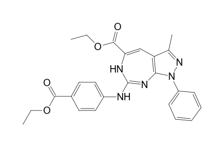 1-Phenyl-3-methyl-5-(ethoxycarbonyl)-7-[[4-(ethoxycarbonyl)phenyl]amino]pyrazolo[3,4-d][1,3]diazepine
