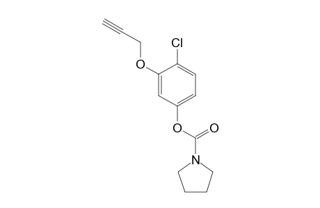 1-Pyrrolidinecarboxylic acid, 4-chloro-3-(2-propynyloxy)- phenyl ester