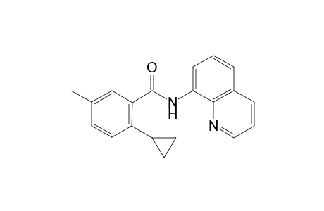 2-Cyclopropyl-5-methyl-N-(quinolin-8-yl)benzamide