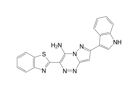 3-(Benzo[d]thiazol-2-yl)-7-(1H-indol-3-yl)pyrazolo[5,1-c][1,2,4]triazin-4-amine