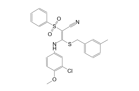 2-propenenitrile, 3-[(3-chloro-4-methoxyphenyl)amino]-3-[[(3-methylphenyl)methyl]thio]-2-(phenylsulfonyl)-, (2E)-