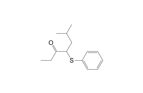 3-Heptanone, 6-methyl-4-(phenylthio)-