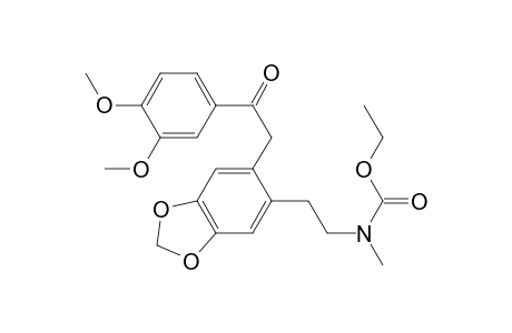 1-(3,4-Dimethoxyphenyl)-2-(2-[.beta.-(N-ethoxycarbonyl-N-methyl)aminoethyl]-4,5-methylenedioxyphenyl)-ethanone