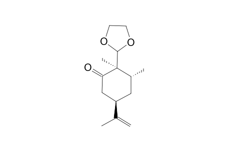 (2R,3R,5R)-2-(1,3-dioxolan-2-yl)-2,3-dimethyl-5-(1-methylethenyl)-1-cyclohexanone