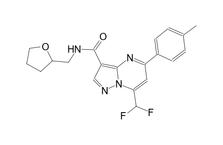 7-(difluoromethyl)-5-(4-methylphenyl)-N-(tetrahydro-2-furanylmethyl)pyrazolo[1,5-a]pyrimidine-3-carboxamide
