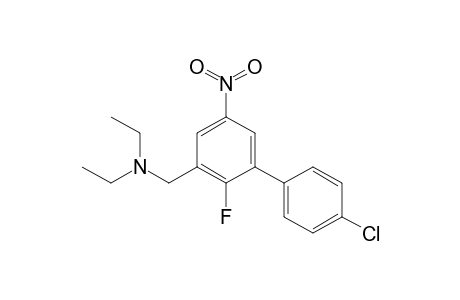 N-[[3-(4-chlorophenyl)-2-fluoranyl-5-nitro-phenyl]methyl]-N-ethyl-ethanamine
