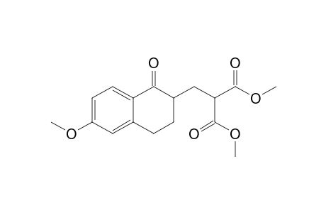 Dimethyl 2-[(6'-methoxy-1'-oxo-1',2',3',4'-tetrahydronaphthalen-2'-yl)methyl]propanedioate