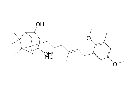 7-[4-Methyl-6-[(2,5-dimethoxy-3-methyl)phenyl]-2-(hydroxy)hex-4-en-1-yl]-6,7,9,9-tetramethylbicyclo[4.2.1]nonane-2,4-diol