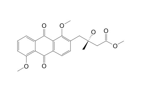 Methyl (3R)-4-(1',5'-dimethoxy-9',10'-anthraquinon-2'-yl)-3-hydroxy-3-methylbutanoate