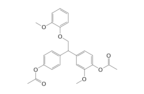 Phenol, 4-[1-[4-(acetyloxy)phenyl]-2-(2-methoxyphenoxy)ethyl]-2-methoxy-, acetate