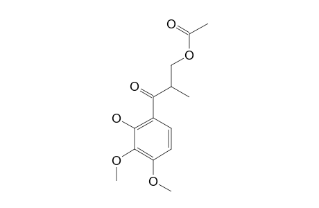 (+)-3-ACETOXY-1-(2-HYDROXY-3,4-DIMETHOXYPHENYL)-2-METHYLPROPANONE