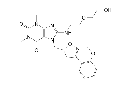 8-{[2-(2-hydroxyethoxy)ethyl]amino}-7-{[3-(2-methoxyphenyl)-4,5-dihydro-5-isoxazolyl]methyl}-1,3-dimethyl-3,7-dihydro-1H-purine-2,6-dione