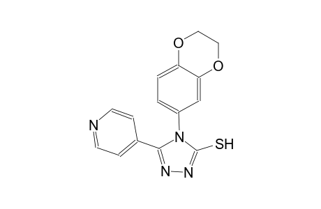 4-(2,3-dihydro-1,4-benzodioxin-6-yl)-5-(4-pyridinyl)-4H-1,2,4-triazole-3-thiol
