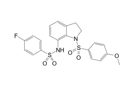 4-Fluoro-N-[1-(4-methoxy-benzenesulfonyl)-2,3-dihydro-1H-indol-7-yl]-benzenesulfonamide