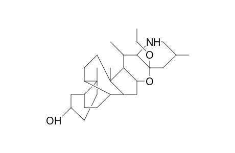 22,26-Epimino-23.beta.-ethoxy-16.alpha.,23-epoxy-5.alpha.,22.alpha.-H,25.beta.-H-cholestane-3.beta.-ol