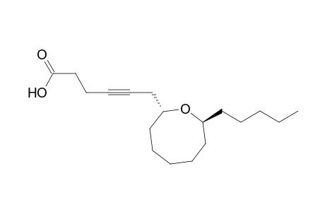 (2R*,8S*)-2-(5-Carboxypent-2-ynyl)-8-pentyloxocane