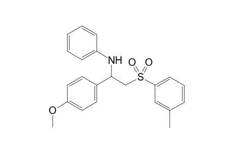 N-(1-(4-Methoxyphenyl)-2-(m-tolylsulfonyl)ethyl)aniline