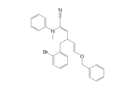 (2Z,5E)-4-[(2-bromophenyl)methyl]-2-(N-methylanilino)-6-phenylmethoxyhexa-2,5-dienenitrile