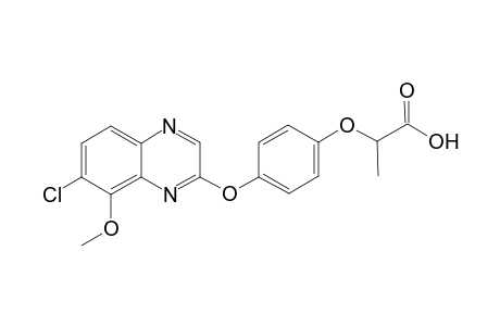 2-{4-[7-Chloro-8-methoxy-2-quinoxalinyl)oxy]phenoxy}propanoic acid