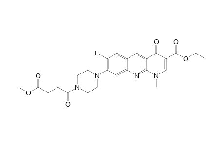 1-METHYL-7-FLUORO-1,4-DIHYDRO-4-OXO-8-[1'-(4'-N-(METHOXYSUCCINYL)-PIPERAZINYL)]-3-BENZO-[B]-[1,8]-NAPHTHYRIDINE-CARBOXYLATE