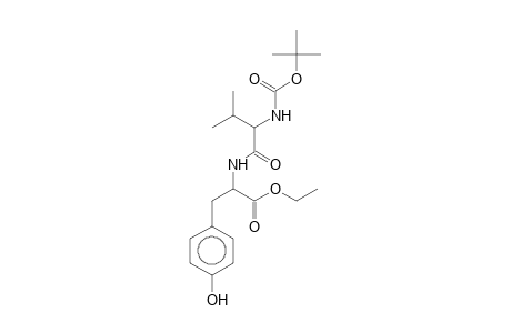 2-[[2-(tert-butoxycarbonylamino)-3-methyl-butanoyl]amino]-3-(4-hydroxyphenyl)propionic acid ethyl ester