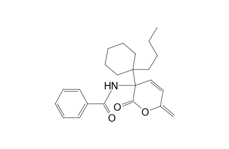 3-Benzoylamino-3-(1-butylcyclohexyl)-6-methylen-3,6-dihydro-2H-pyran-2-one