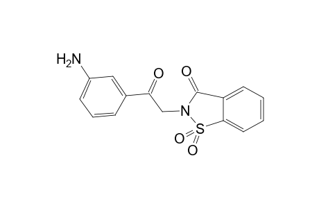 1,2-Benzisothiazol-3(2H)-one, 2-[2-(3-aminophenyl)-2-oxoethyl]-, 1,1-dioxide