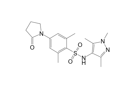 2,6-Dimethyl-4-(2-oxidanylidenepyrrolidin-1-yl)-N-(1,3,5-trimethylpyrazol-4-yl)benzenesulfonamide