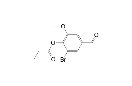 benzaldehyde, 3-bromo-5-methoxy-4-(1-oxopropoxy)-