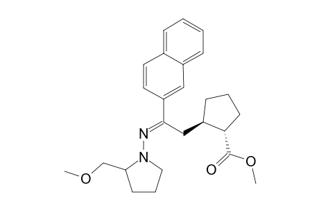 E-(+)-(2S,1"R,2"S)-1-{-2'-[2"-(Methoxycarbonyl) cyclopentyl]-1-(2'-naphthyl)ethylideneamino }-2-(methoxymethyl) pyrrolidine